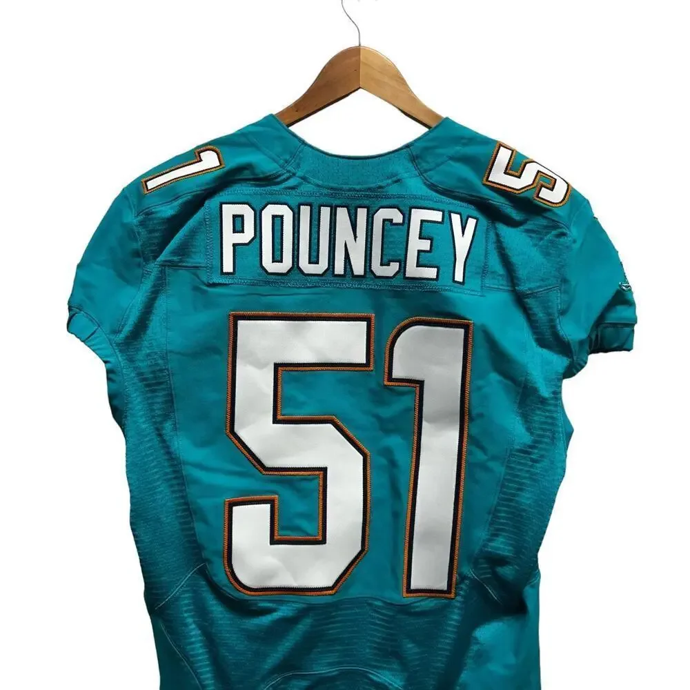 Rare 2016 Mike Poincey #51‎ Game Issued Miami Dolphins Nike Jersey Sz 42
